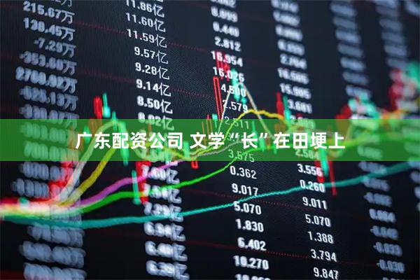 广东配资公司 文学“长”在田埂上